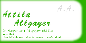 attila allgayer business card